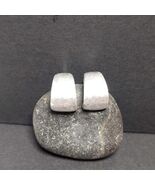 S9999 Silver Filled Vermeil Hoop Stud Earrings | Scratched Finish | SL228 - $107.30