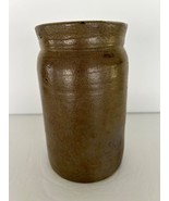 Antique Small Stoneware Canning Crock Wax Sealer As Made 6 1/2&quot; Jar - $70.00