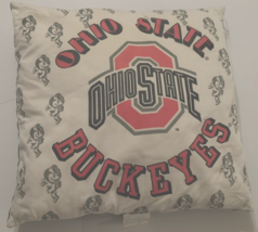 OHIO STATE BUKEYES Vintage Throw Pillow Black White Ken-Tex NCAA Big Ten... - $27.73