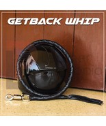 36&quot; Leather Motorcycle Get Back Whip for Handlebar Black Unisex Motor Bi... - $21.03