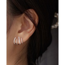 Gold and Silver Claw Stud Earrings Charms Wrap Huggie Hoop Earrings Fine Jewelry - £10.36 GBP