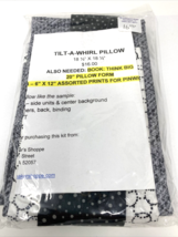 Tilt-A-Whirl Pillow Kit 18 1/2&quot; x 18 1/2&quot;, Black and White, New in Package - £10.51 GBP