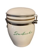 Starbucks Coffee Co White Green Script Logo Large Canister Coffee Cookie... - $27.09