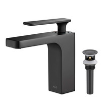 COMBO: Infinity Single Lavatory Faucet KBF1006MB + Pop-up Drain/Waste KP... - $149.85