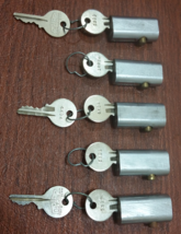 Chicago Lock Company Lot 5 Cabinet Locks &amp; 8 Keys 5X11 1RR26 6X04 5X02 5... - $43.05