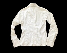 Yves Saint Laurent Rive Gauche White Button Shirt Women 34 Made in Italy Cotton image 10