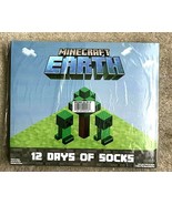 New, MINECRAFT 12 Days of Socks, Boys Socks, Shoe Size 10-4, Advent Cale... - £19.16 GBP