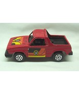 Vintage 1970&#39;s TOOTSIE TOY Red Pickup Truck #9 Race Metal Toy CAR Tootsi... - $310.45 MXN