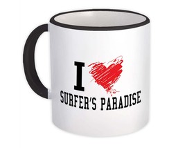 I Love Surfer&#39;s Paradise : Gift Mug Australia Tropical Beach Travel Souvenir - £12.53 GBP