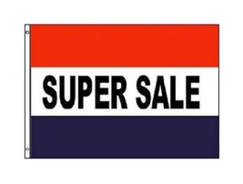 3x5 Super Sale Red White and Blue Makerting Advertising Flag 3&#39;x5&#39; Banner Brass  - £3.89 GBP
