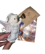 Precious Moments 1995 Joy to the World Enesco Figurine Angel Trumpet wit... - £21.61 GBP