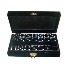 Domino Double 6 Black Jumbo Tournament Professional Size w/Spinners in Elegant B - $39.59