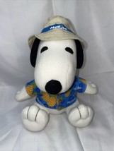 Peanuts Metlife Snoopy Wearing Shirt And Hat 8&quot; Plush Stuffed Animal Toy - $14.85