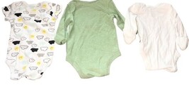 Baby Clothes Lot Newborn & 0-3M Boys 11pcs Onesies Sleepers Gerber Carter’s D image 5