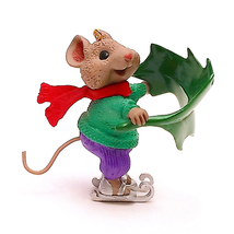 Hallmark Breezin&#39; Along Mouse Ice Skate Christmas Ornament 1997 - $7.60