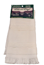 Charles Craft Cross Stitch Towel 14 Count Aida E-Z Stitch 100% Cotton White NEW - $9.86