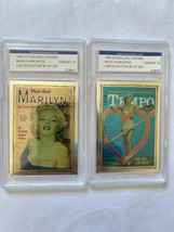 (8) Rare limited edition Marilyn Monroe Graded chrome metal cards. - £236.61 GBP