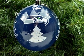 Seattle Seahawks NFL Football Team 3&quot; Plastic Christmas Holiday Ornament - £10.59 GBP