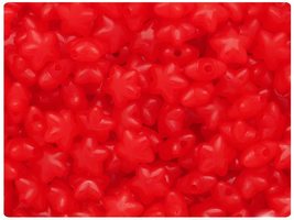 BeadTin Red Translucent 10mm Star Plastic Craft Beads (125pcs) - $2.39