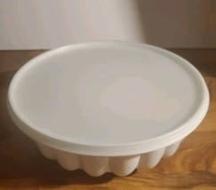 Vintage Tupperware Jello Mold Bundt cake Speckled Gray 1201 2 Piece - $16.82