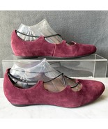 Earthies Essen Prune Burgundy Suede Leather Ballet Flats - Women&#39;s Size 9.5 - $37.95