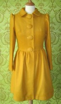 CUSTOM MADE RED Valentino collection inspired back bow wool mustard yellow coat - £379.83 GBP