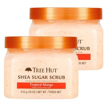 Tree Hut Shea Sugar Scrub Tropical Mango 18 Ounce Exfoliating Body Scrub Ideal f - £51.14 GBP