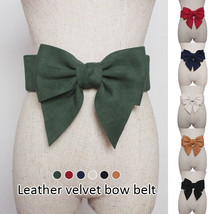 Womens Retro Belt Stretch Elastic Big Bow Wide Waistband Cinch Corset Belt - £8.76 GBP