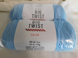Big Twist Value lot of 2 cornflower blue Dye Lot 650360 - £7.83 GBP