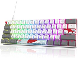 Owpkeenthy Rgb Mechanical Keyboard, With 60% Red Switches, Is A Small,, And Pcs. - £37.53 GBP