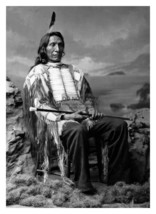 Chief Red Cloud Lakota Sioux Native American Chief Sitting 5X7 B&amp;W Photo - £6.68 GBP