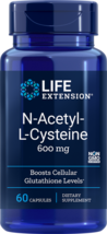 Life Extension N-ACETYL CYSTEINE (NAC) 600 MG 60 Veg Caps - $11.14