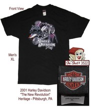 Harley Davidson 2001 New Revolution XL Men&#39;s Shirt - Heritage of Pittsbu... - $19.95