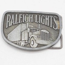 Vintage Raleigh Lights Trucker Belt Buckle Cigarette Advertising - $33.97