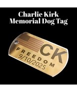 Laser Engraved 'FREEDOM' Stainless Steel Dog Tag: Charlie Kirk Memorial - $45.99