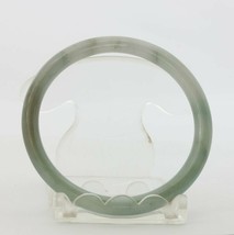 Jade Bangle Burmese Jadeite Thin Traditional Cut Round Bracelet 55 mm Si... - £82.66 GBP