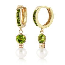 Galaxy Gold GG 4.3 Carat 14k Solid Gold Huggie Earrings Freshwater-cultured Pear - $274.46