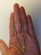Genuine Real 18K Saudi Gold Bracelet Rope Design 7.5 inches 2.7 grams - £205.75 GBP
