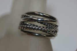 David Yurman The Crossover Collection Narrow Ring 925 Sterling Size 8 MS... - £194.39 GBP