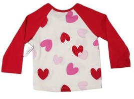 12M Toddler Long Sleeve Heart Baseball T-shirt Valentine&#39;s Day - £5.69 GBP