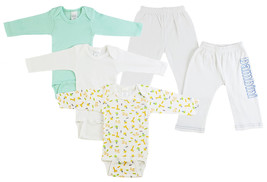 Boy 100% Cotton Infant Boys Long Sleeve Onezies and Track Sweatpants Large - £33.05 GBP