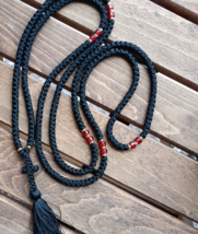 300 Knots Prayer Rope Black Red Komboskini Handmade gift for Gerontas, C... - £79.26 GBP