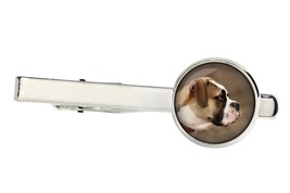 American Bulldog. Tie clip for dog lovers. Photo jewellery. Men&#39;s jewell... - £12.94 GBP