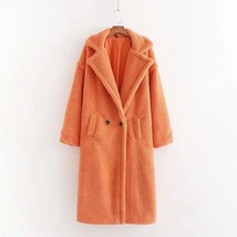 Winter red pink teddy coat women   coat vintage Thick Warm long winter coat wome - £71.82 GBP