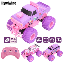 Pink Rc Car Electric Drive Off-Road 2.4G Big Wheel High Speed Purple  - $37.87+