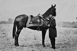 President Ulysses S. Grant With His Horse Civil War 4X6 B&amp;W Photo Postcard - £6.80 GBP