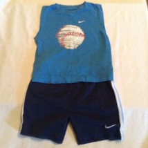 Size 18 mo Nike shorts set t shirt baseball softball sports - £11.78 GBP