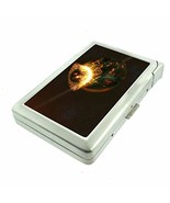 Mercury Earth Em1 Hip Silver Cigarette Case With Built In Lighter 4.75&quot; ... - $12.95