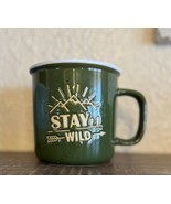 Stay Wild Retro Ceramic Coffee Mug Cup Camping Outdoors RV Trees Mtns  4... - $19.80