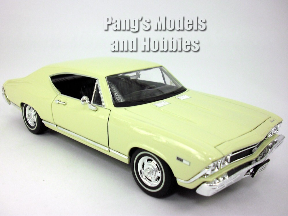 1968 Chevrolet Chevelle SS-396 1/24 Scale Diecast Model by Welly - OFF WHITE Item image 2